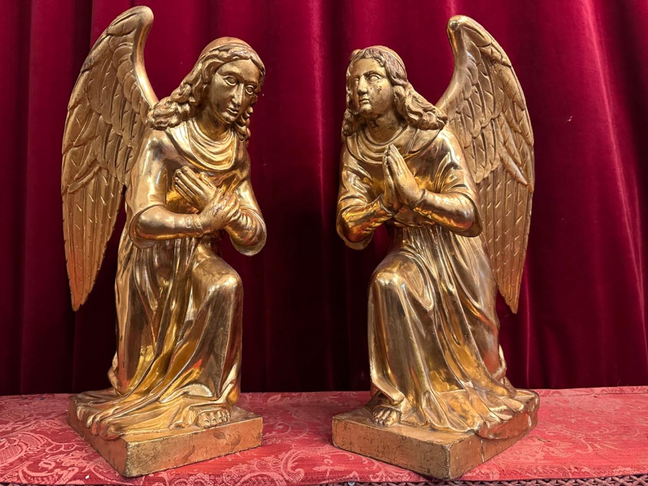 Pair Baroque - Style Kneeling Angels