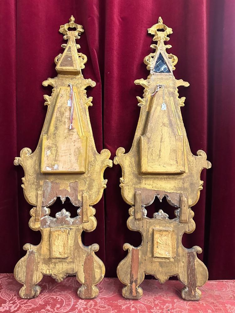 Pair Baroque - Style Matching Large Baroque Altar - Reliquaries