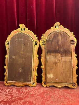 Reliquaries Ex Ossibus Relics style Baroque - Style en Wood / Gilt / Glass / Fabrics / Stones / Wax Medallions, Southern Germany