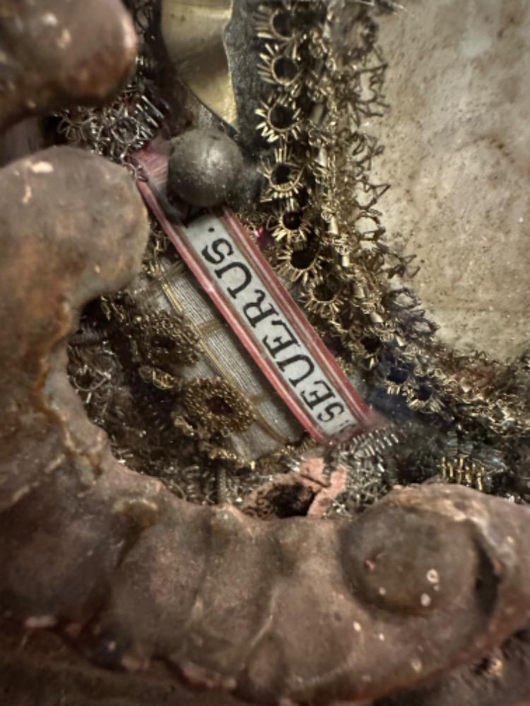 Pair Baroque - Style / Roccoco Reliquary - Relics : S. Leonidis M. S. Joannis M. S. Revocata M. S. Verecundi M. S. Seuerus S. Concordii S. Seucriani S. Christina.