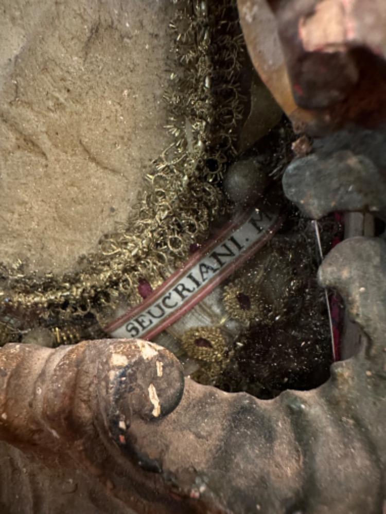 Pair Baroque - Style / Roccoco Reliquary - Relics : S. Leonidis M. S. Joannis M. S. Revocata M. S. Verecundi M. S. Seuerus S. Concordii S. Seucriani S. Christina.