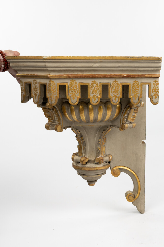 Pair Baroque - Style Sculptured Wall Consoles