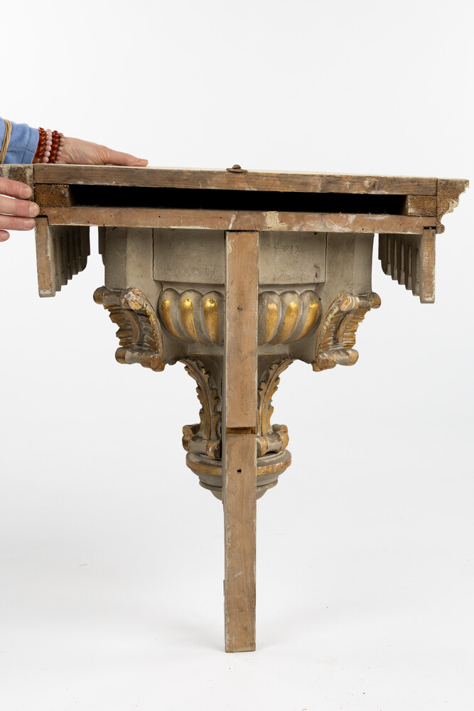 Pair Baroque - Style Sculptured Wall Consoles