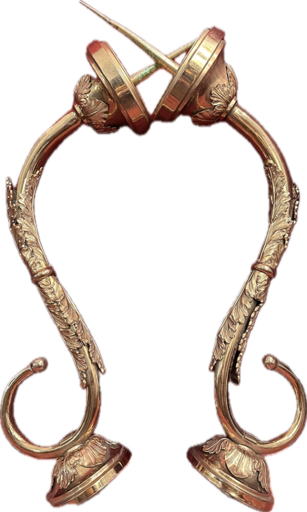 Pair Baroque - Style Wall - Candle Holders