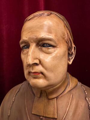 Busts Pius X  en Plaster, Netherlands  20 th century ( Anno 1925 )