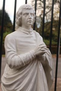 Calvary - Statues Of St. Mary & St. John. Sandblasted And New Paint. en Cast Iron, France 19th century