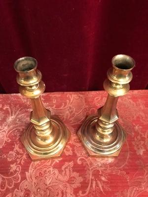 Candle Holders en Bronze, Dutch 19th century