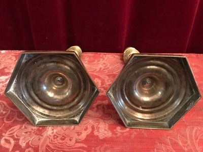 Candle Holders en Bronze, Dutch 19th century