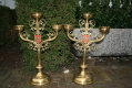 Candle Holders en Brass / Bronze, Belgium 19th century ( anno 1890 )