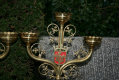 Candle Holders en Brass / Bronze, Belgium 19th century ( anno 1890 )