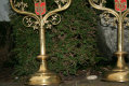 Candle Holders en Brass / Bronze, Belgium 19th century ( anno 1890 )