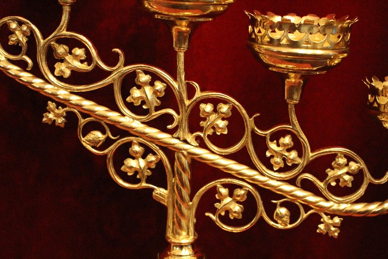 Pair  Candle Holders 5 Arms