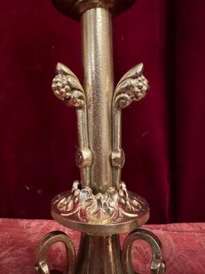 Candle Holders Measures Without Pin en Bronze, Belgium  19 th century ( Anno 1885 )