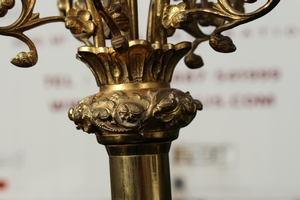 Candle Sticks en Brass / Bronze, France 19th century