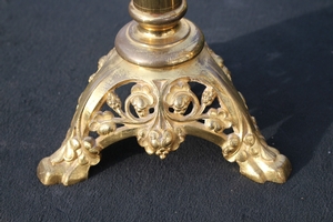 Candle Sticks en Brass / Bronze, France 19th century