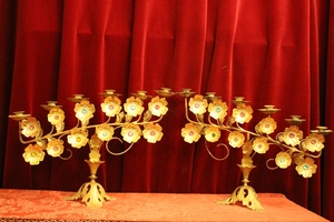 Candle Sticks en Brass / Bronze / Gilt, FRANCE 19th century