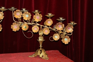Candle Sticks en Brass / Bronze / Gilt, FRANCE 19th century