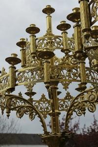 Candle Sticks en Brass / Bronze, France 19th century