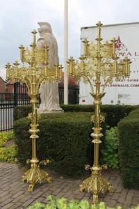 Candle Sticks en Brass / Bronze, France 19th century