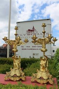 Candle Sticks en bronze - gilt, France 19th century