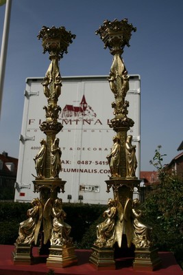 Candle Sticks en bronze, France 19th century