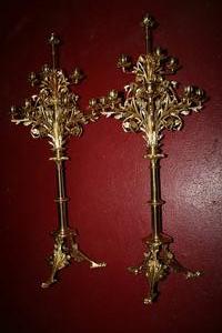 Candle Sticks en Bronze / Brass, FRANCE 19 th century