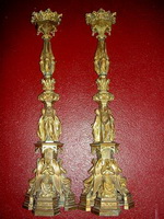 Candle Sticks en Bronze / Gilt, France 19th century