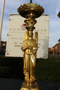 Candle Sticks Measures Without Pin en Brass / Bronze, France 19th century