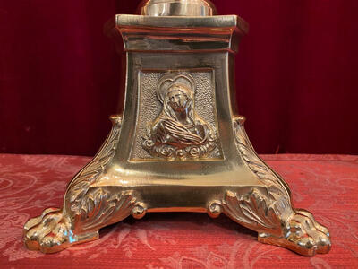 Candle Sticks Measures Without Pin en Brass / Bronze / Polished and Varnished, Belgium  19 th century