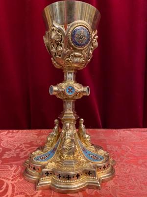 Chalice & Ciborium More Details Pictures Soon ! en Full - Silver / Enamel, France 19 th century ( Anno 1865 )
