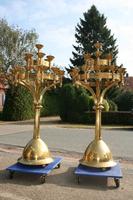 Chandeliers en Brass, Dutch 19 th century