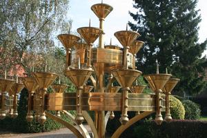 Chandeliers en Brass, Dutch 19 th century