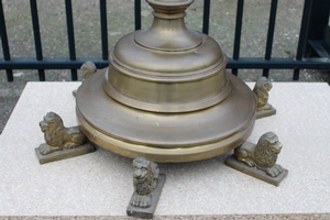 Chandeliers / Candle-Holders en Brass / Bronze, Flemish 19th century