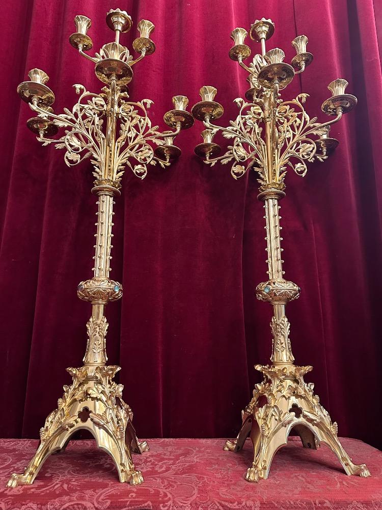 Pair Classicistic Candle Holders