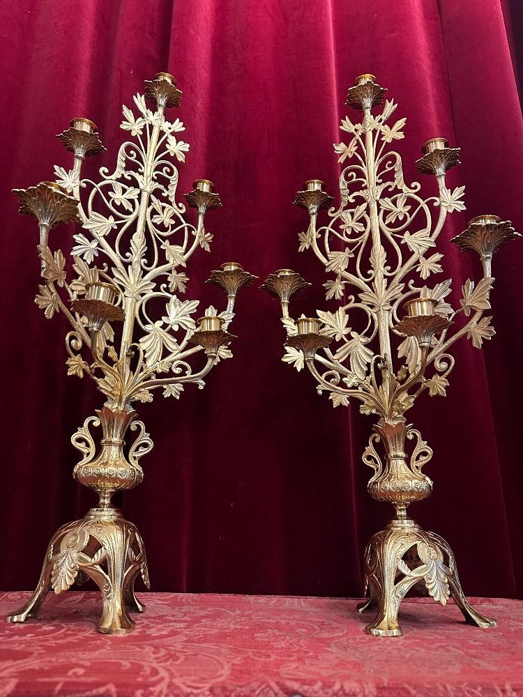 Pair Classicistic Candle Holders