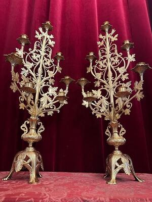 Pair Classicistic Candle Holders