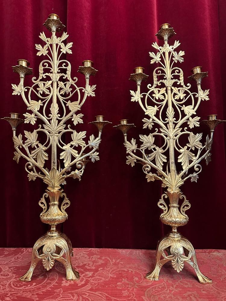 Pair Classicistic Candle Holders
