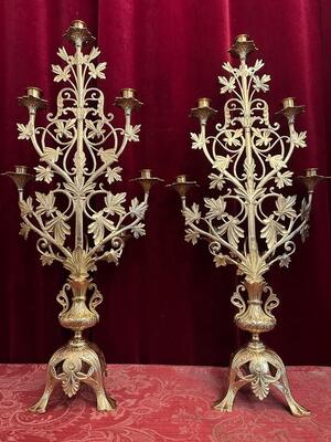 Pair Classicistic Candle Holders