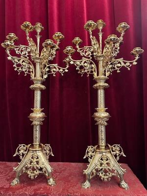 Pair Classicistic Candle Holders