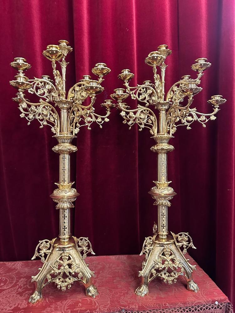 Pair Classicistic Candle Holders