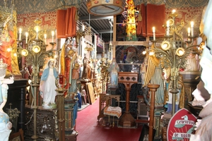 Exceptional And Very Rare Standing Chandeliers en Brass / Bronze, Belgium 19th century