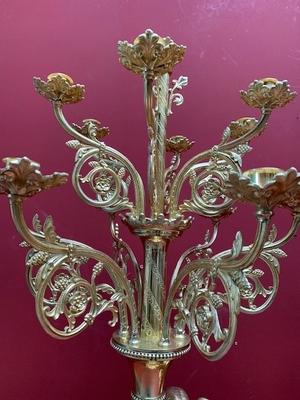 Exceptional Candle Holders en Full Bronze / Polished and Varnished, France 19th century ( anno 1890 )