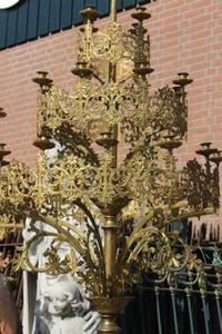 Exceptional Candle Sticks Height 220 Cm ! en Brass / Bronze / Gilt, France 19th century