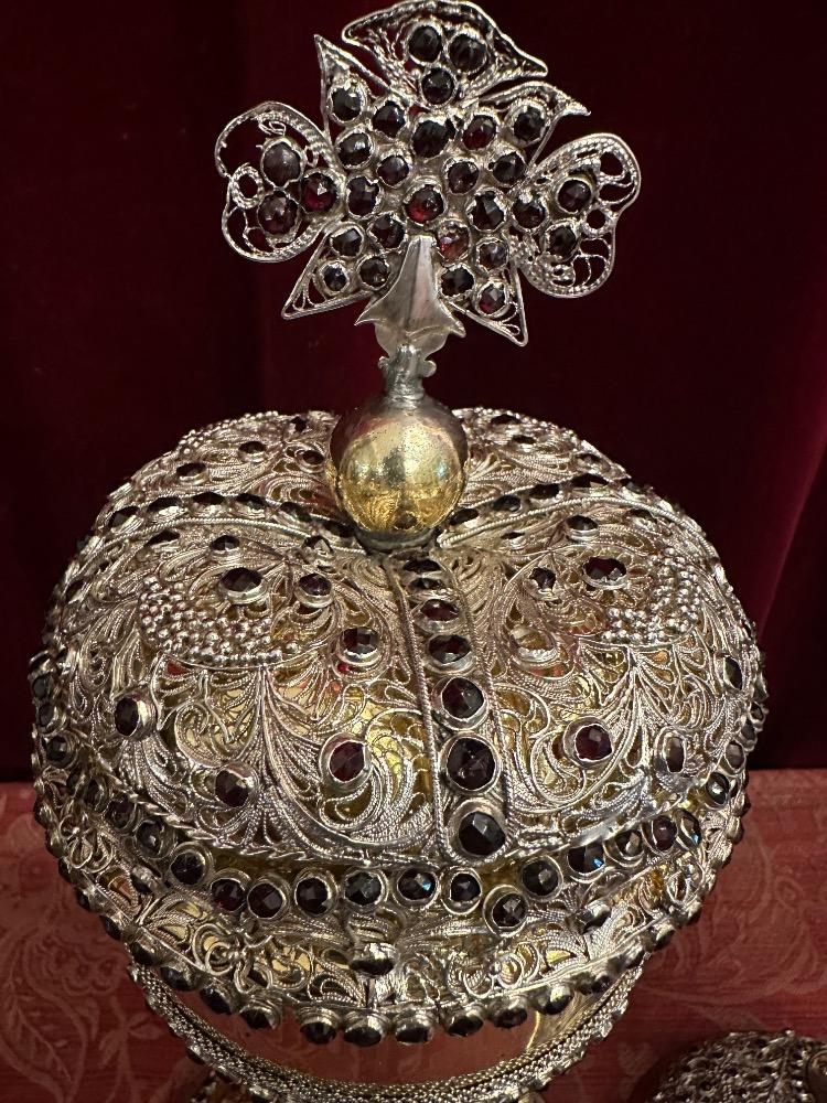 Pair  Exceptional Chalice & Ciborium By : Silversmith Adolf Tutsch.