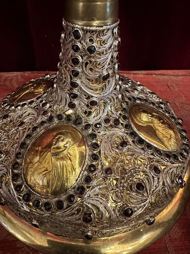 Pair  Exceptional Chalice & Ciborium By : Silversmith Adolf Tutsch.