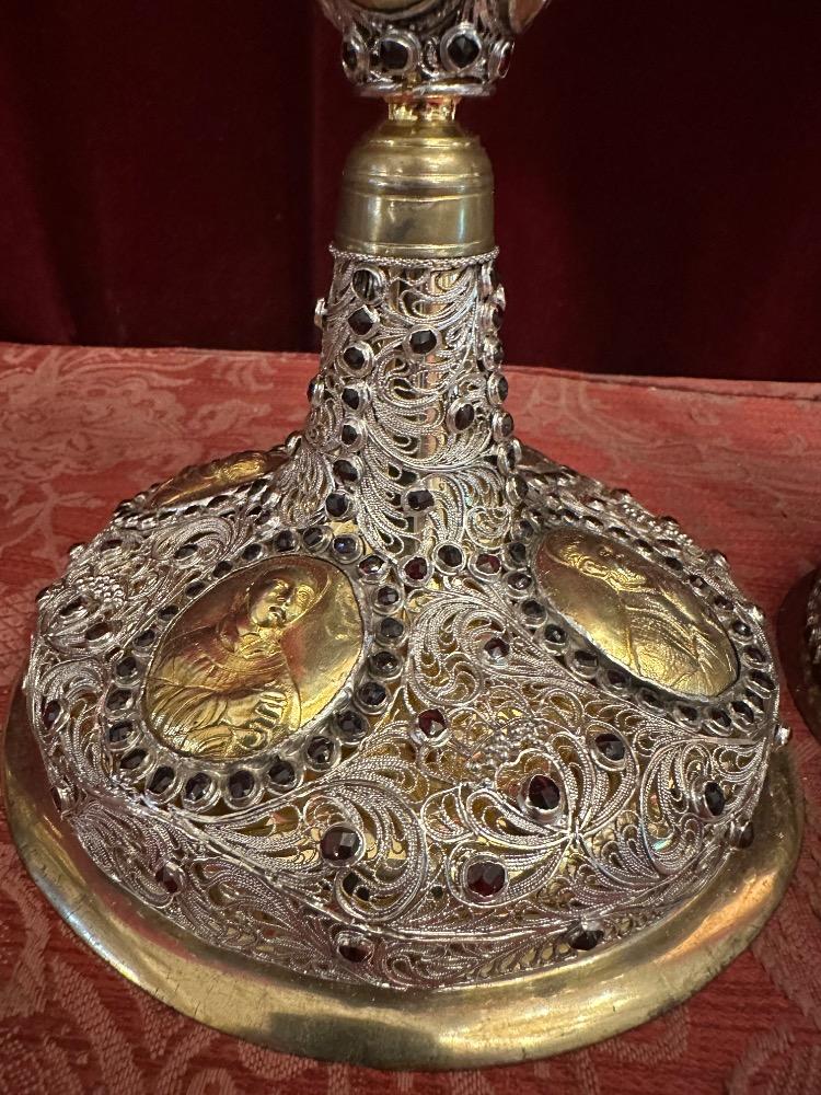 Pair  Exceptional Chalice & Ciborium By : Silversmith Adolf Tutsch.