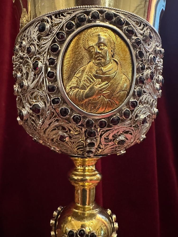 Pair  Exceptional Chalice & Ciborium By : Silversmith Adolf Tutsch.