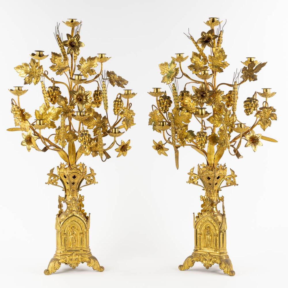 Pair  Floral Candle - Holders