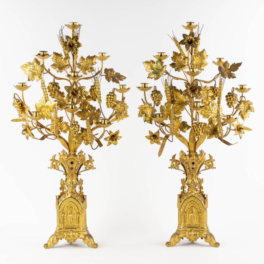 Pair  Floral Candle - Holders