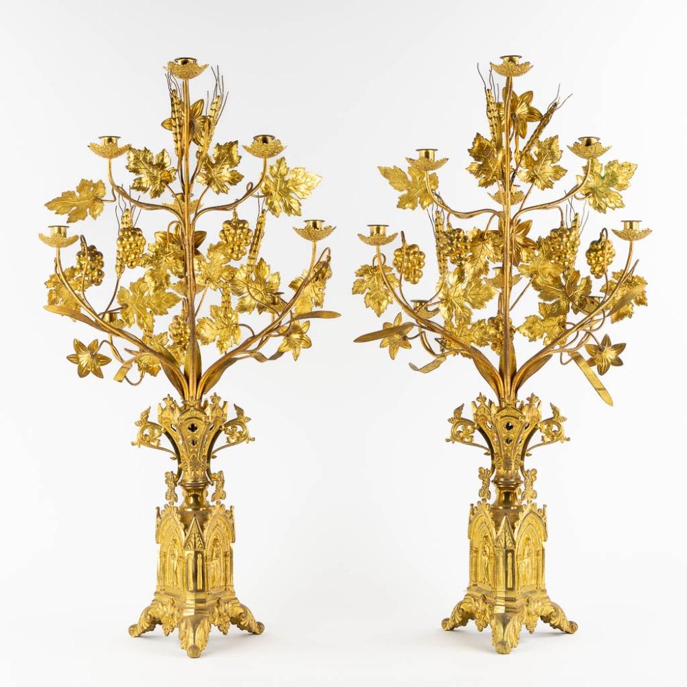 Pair  Floral Candle - Holders